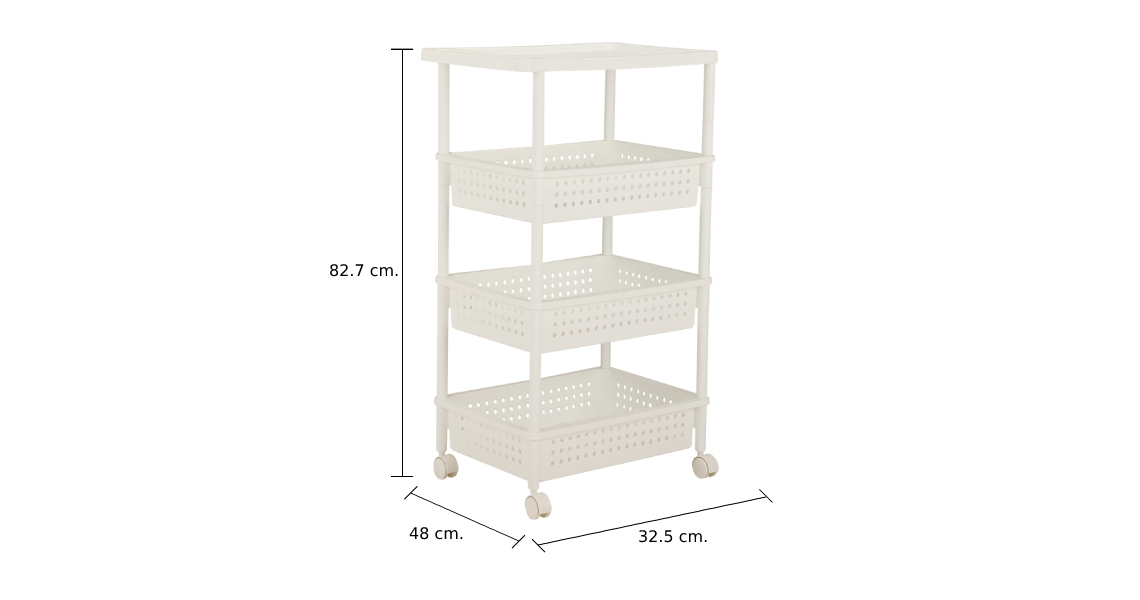 Shelving 4 + Model Size 32.5 x 48 x 82.7 cm - white