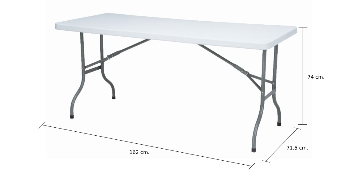 Furinbox Folding tablesMulti-purpose Model Size 160 cm - white/