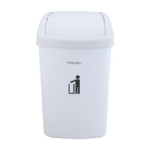 Push-lid trash bins