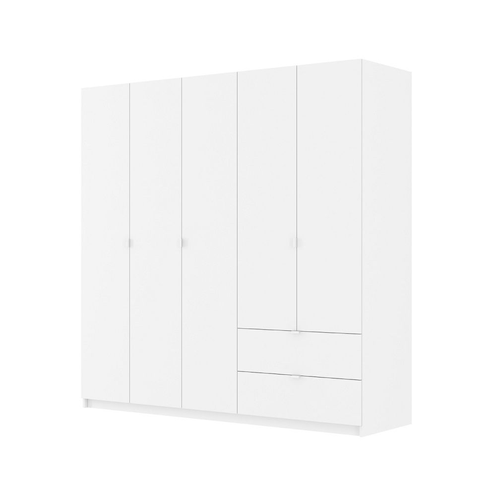 Wardrobes 5 doors Model Size 200 cm - white
