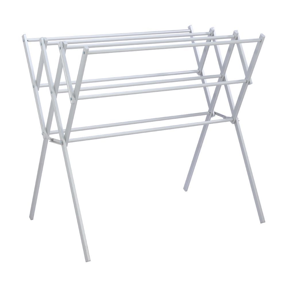 9 clothes hangers, foldable, Titan model - silver