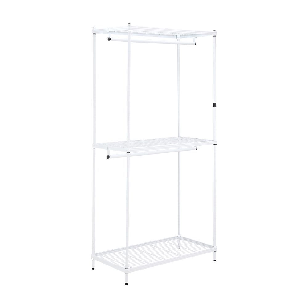 Wardrobes frame, 2 rails, wire net model - White