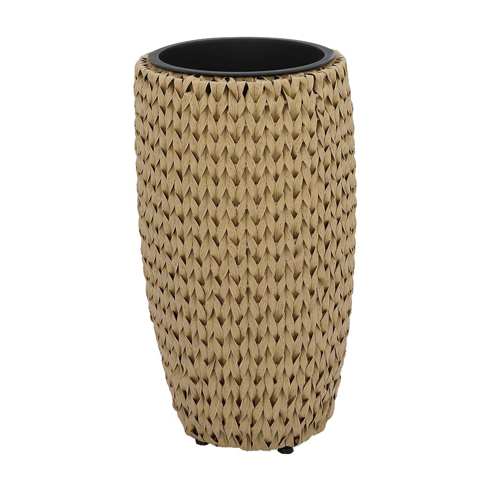 Plastic woven pot, Model Koji, Size 27 x 50 cm - Natural