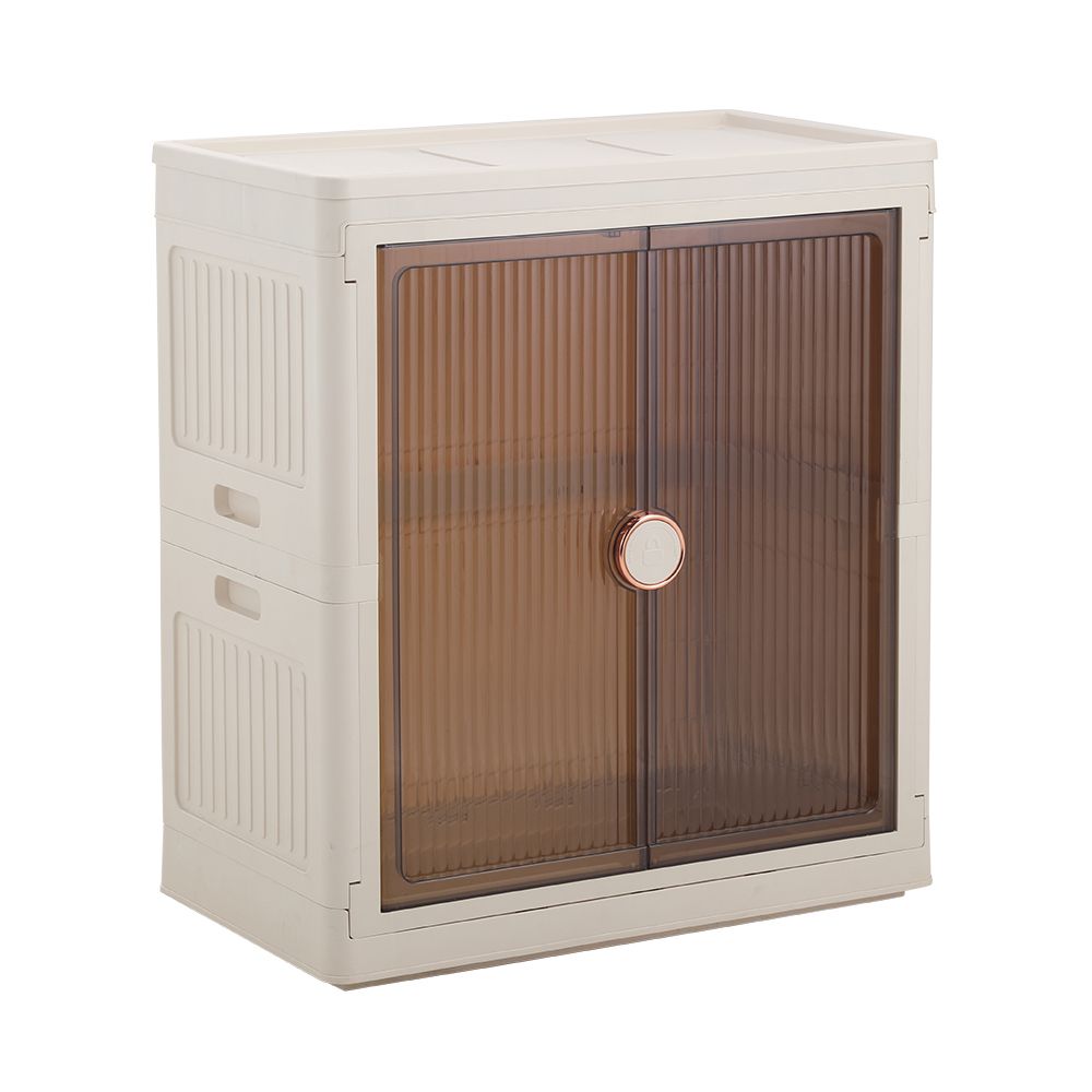 Storage cabinets foldable Model Orleans - WhiteIvory/Brown