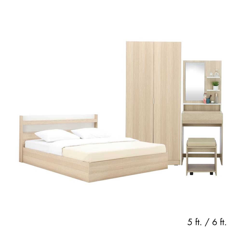 Furinbox Bedroom set (, Wardrobes 2 doors, Dressing tables) - Color /