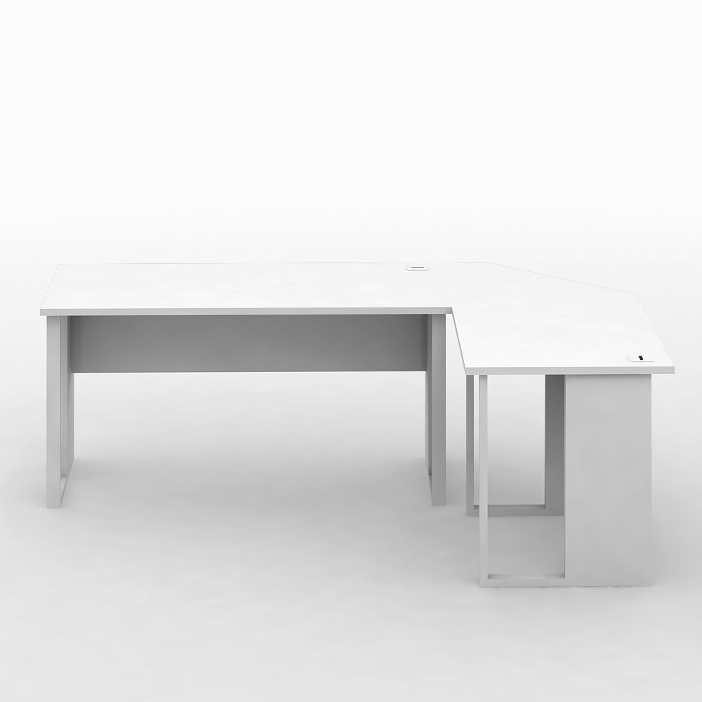 โต๊ะทำงานเข้ามุม รุ่นเวคตร้า ขนาด 220 เซนติเมตร - สีขาว