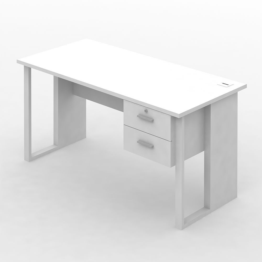ชุดโต๊ะทำงาน 2 ลิ้นชัก รุ่นเวคตร้า ขนาด 150 เซนติเมตร - สีขาว