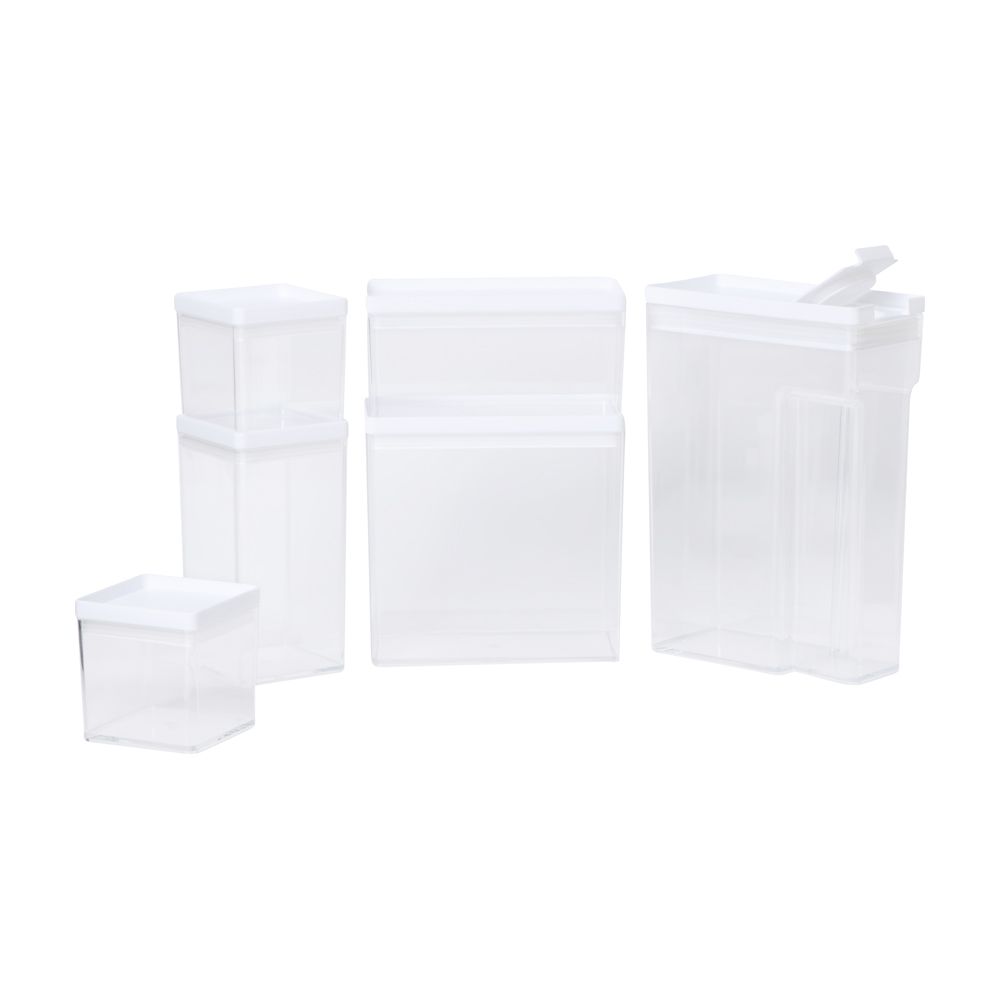 กล่องถนอมอาหาร (12 ชิ้น / ชุด) รุ่นเกล็นโน - สีขาว / ใสโปร่ง