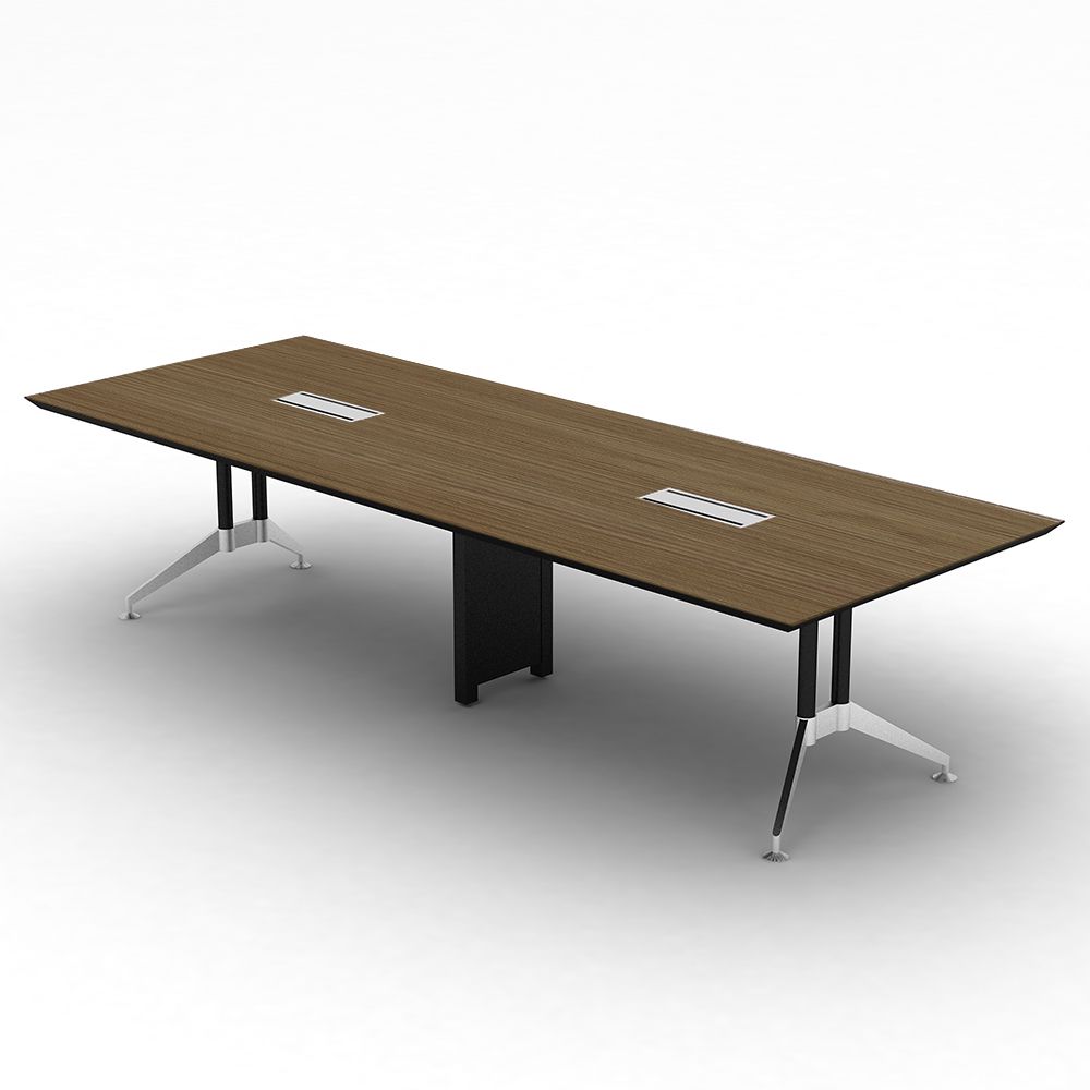 โต๊ะประชุม รุ่นทราโวโต้ สแควร์ 320 ซม. - สีมาดิสัน แอช / สีสโมคกี้เกรย์