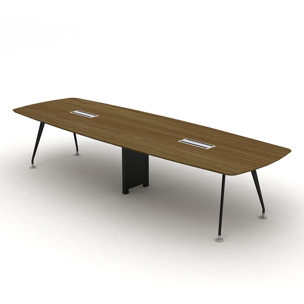 โต๊ะประชุม รุ่นสเปซ อาร์ค 360 ซม. - สีมาดิสัน แอช/ สีสโมคกี้เกรย์