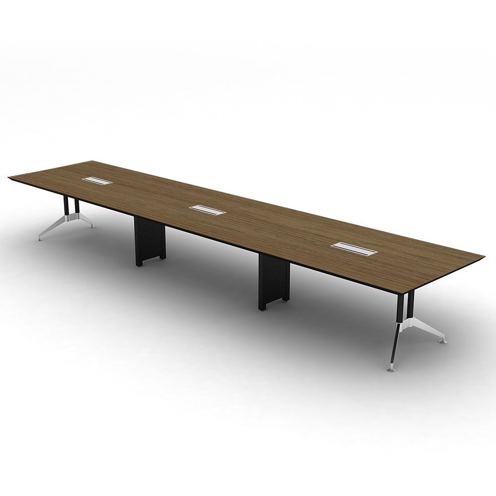 โต๊ะประชุม รุ่นทราโวโต้ สแควร์ 540 ซม. - สีมาดิสัน แอช / สีสโมคกี้เกรย์