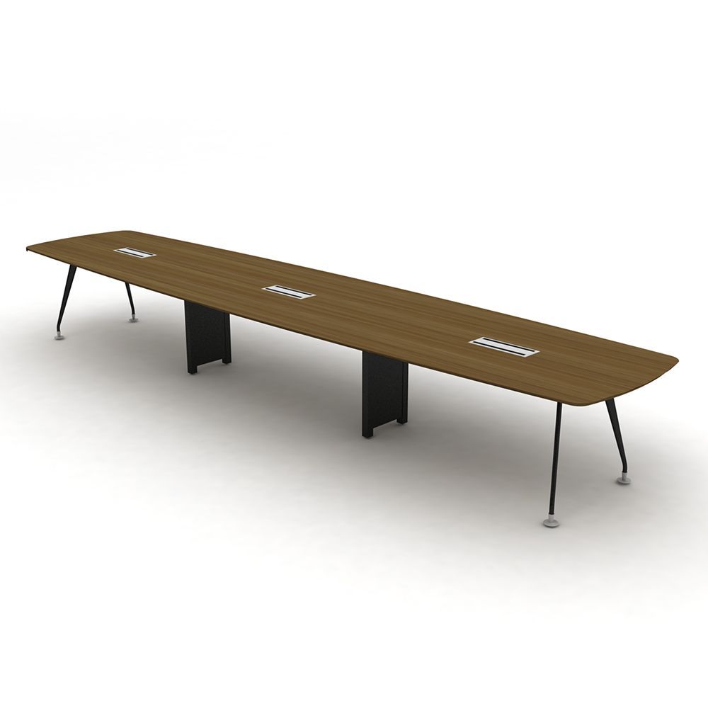 โต๊ะประชุม รุ่นสเปซ อาร์ค 540 ซม. - สีมาดิสัน แอช / สีสโมคกี้เกรย์