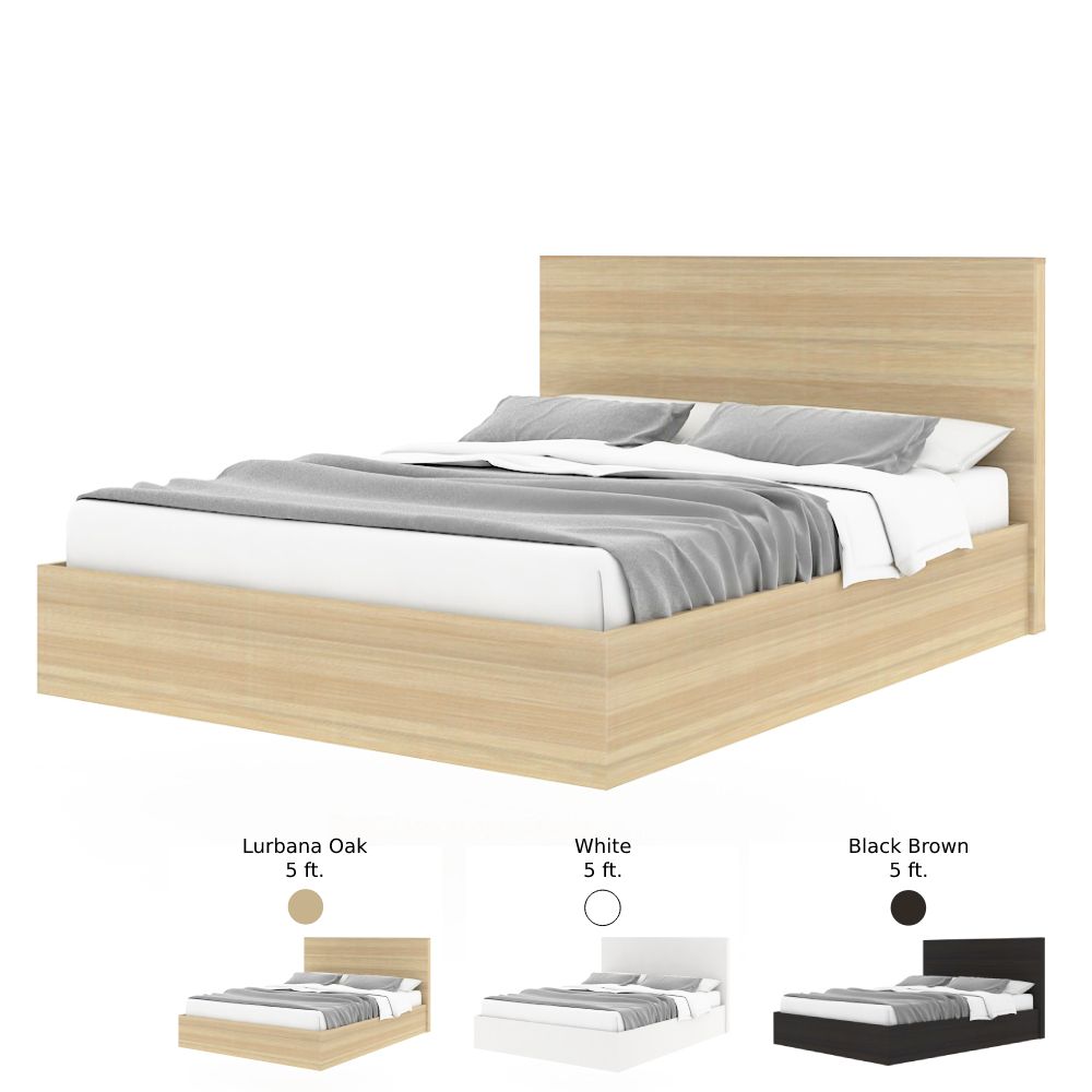 เตียง+หัวเตียงไม้ A รุ่นเอ็กซ์ตรีม ขนาด 5 ฟุต