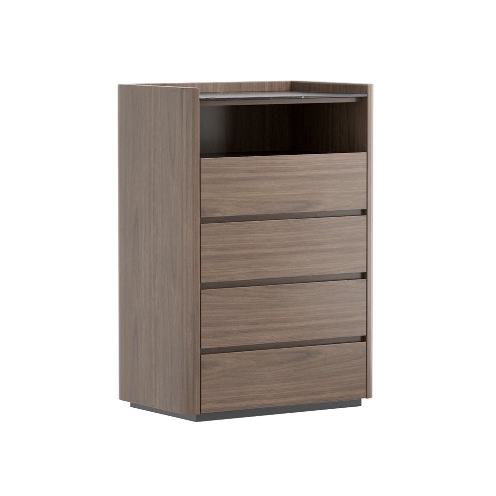  4 drawer Model Size 80 cm - Walnut