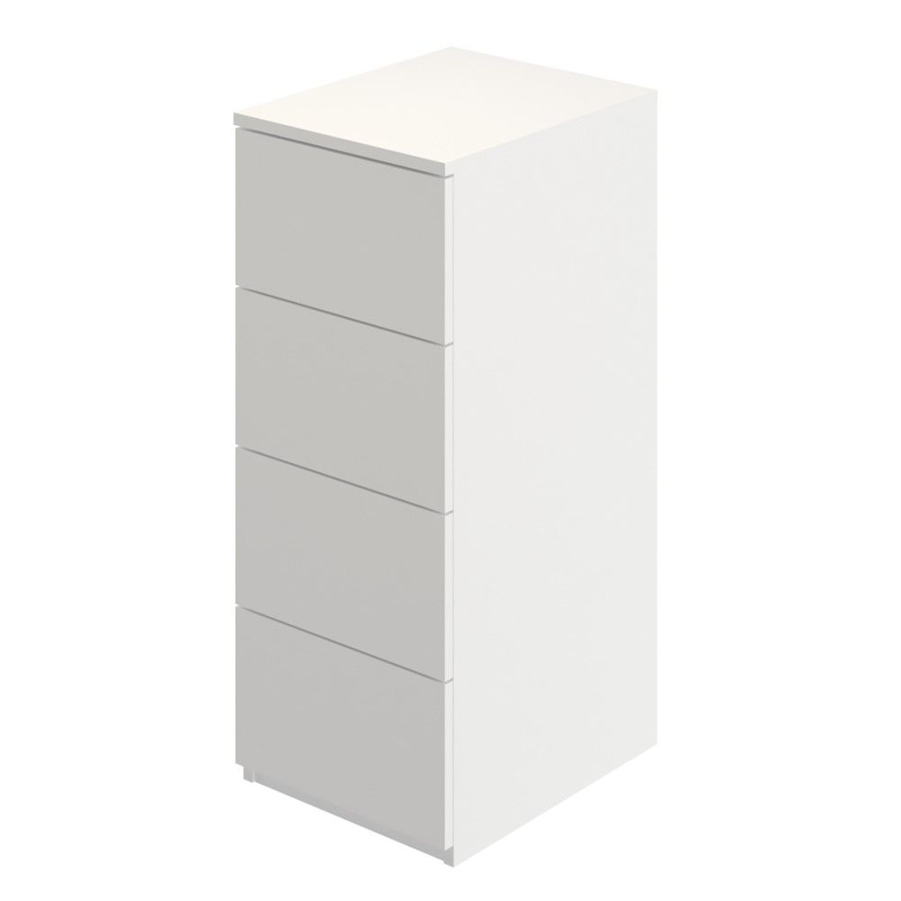  4 drawer Model Size 40 cm - White 