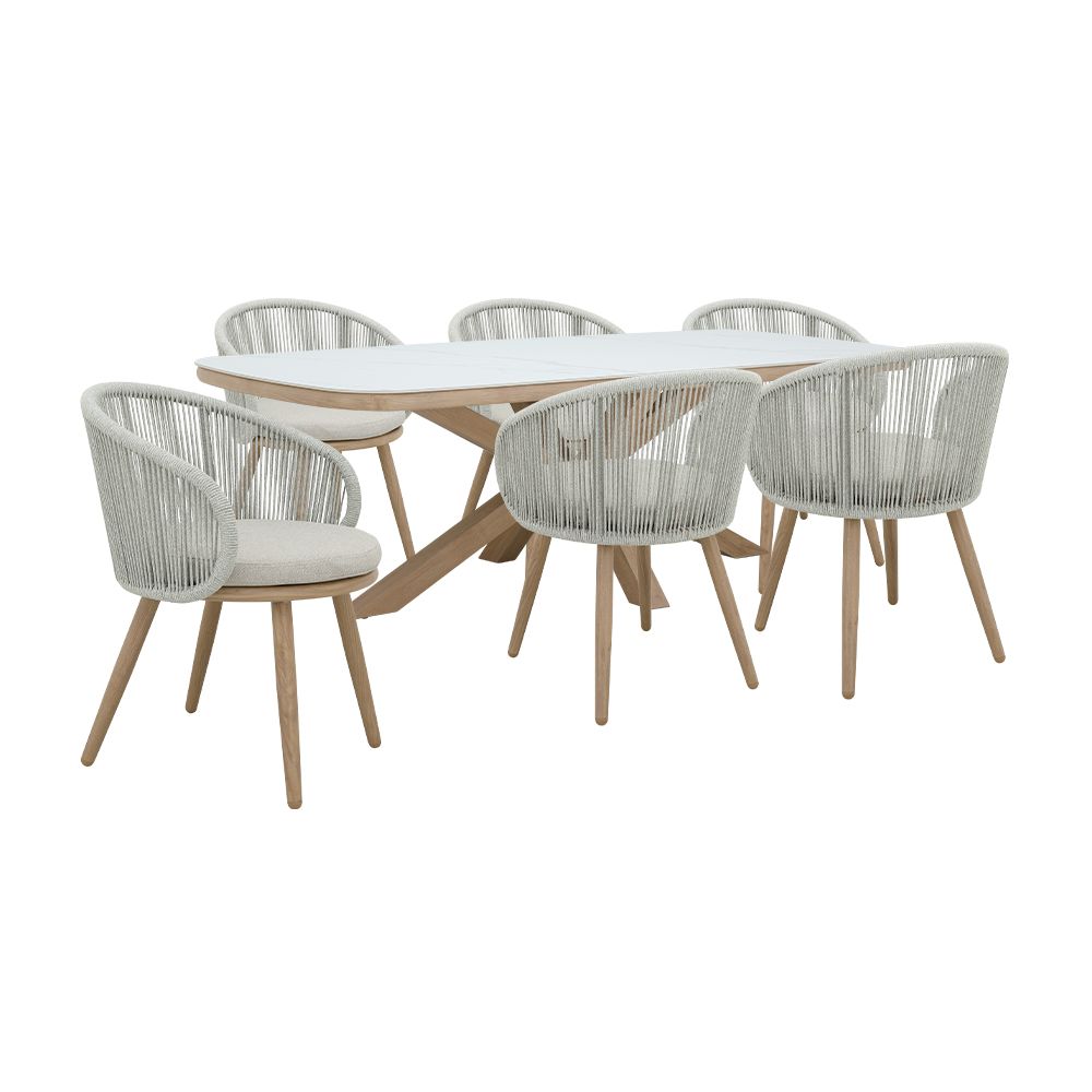 Dining tables 6 seater Model ( Size 60 cm) - Natural/