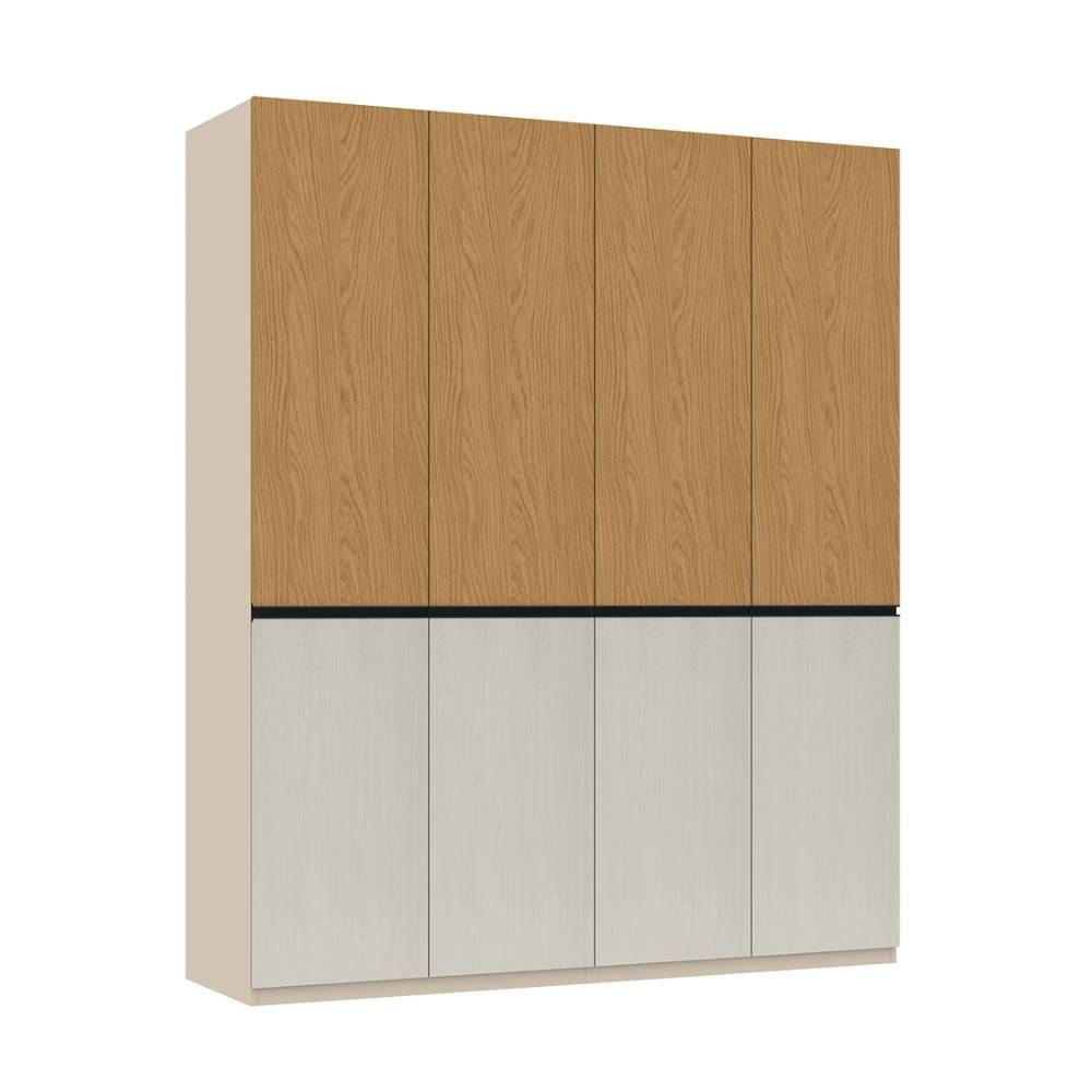Wardrobes 4 doors (doors) Model Size 200 cm - Beige
