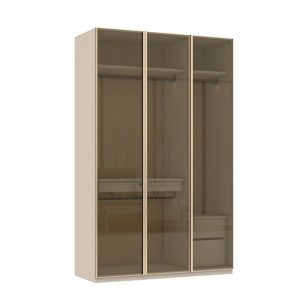 Wardrobes 3 doors (doors) Model Size 150 cm - Beige