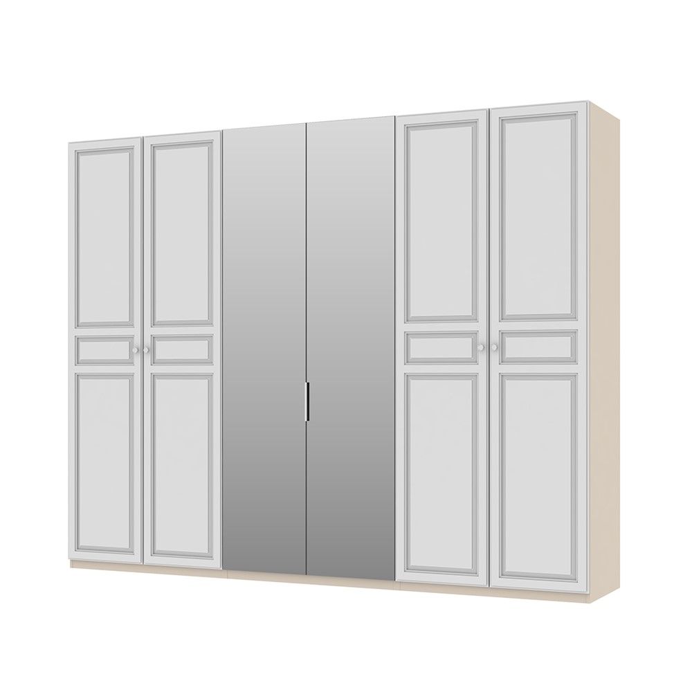 Wardrobes 6 doors (doors+) Model Size 300 cm - Beige