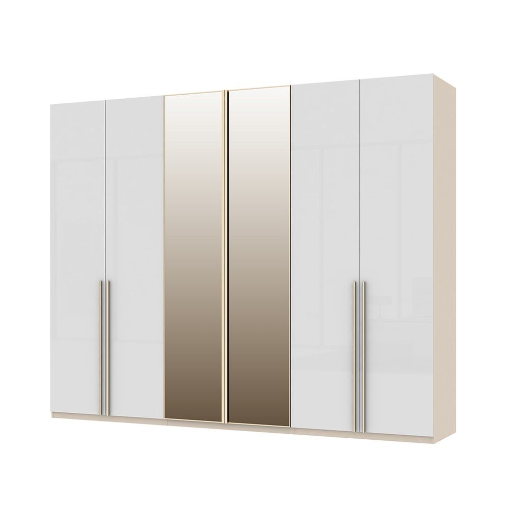Wardrobes 6 doors (doors+) Model Size 300 cm - Beige