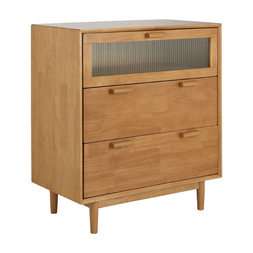 Cabinet with 3 drawers, Model Wasabi - Natural