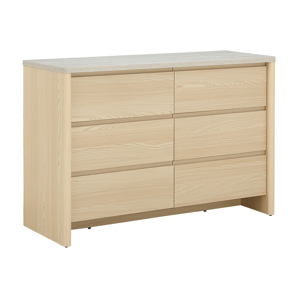 6 drawer Model Size 120 cm - Natural/