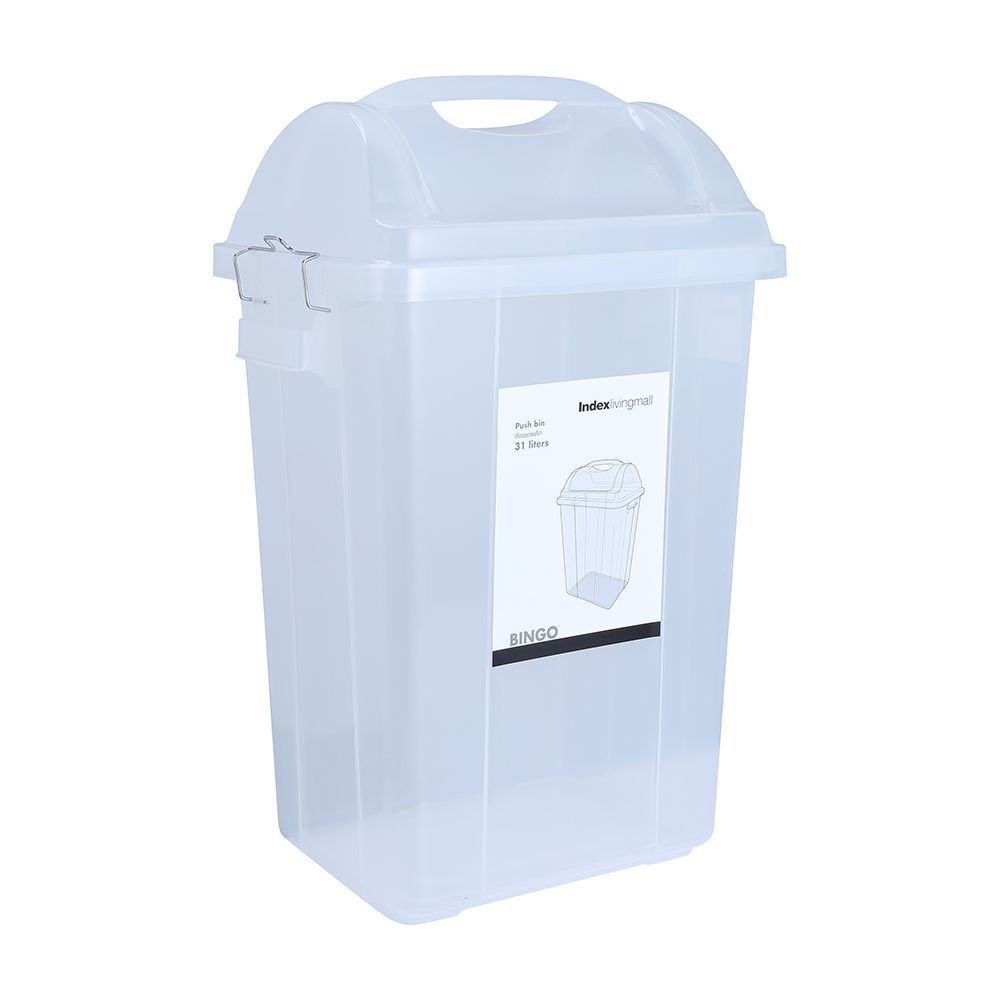 Trash bins push model bingo size 31 liters - clear color