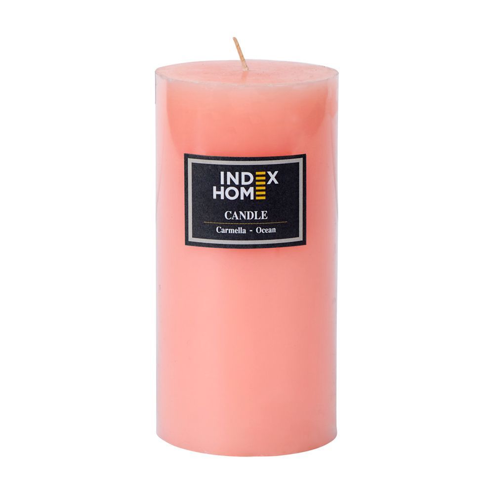 Pillar Candle Model Camella Size 3 x 6 inch - Rose Eve scent / Pink