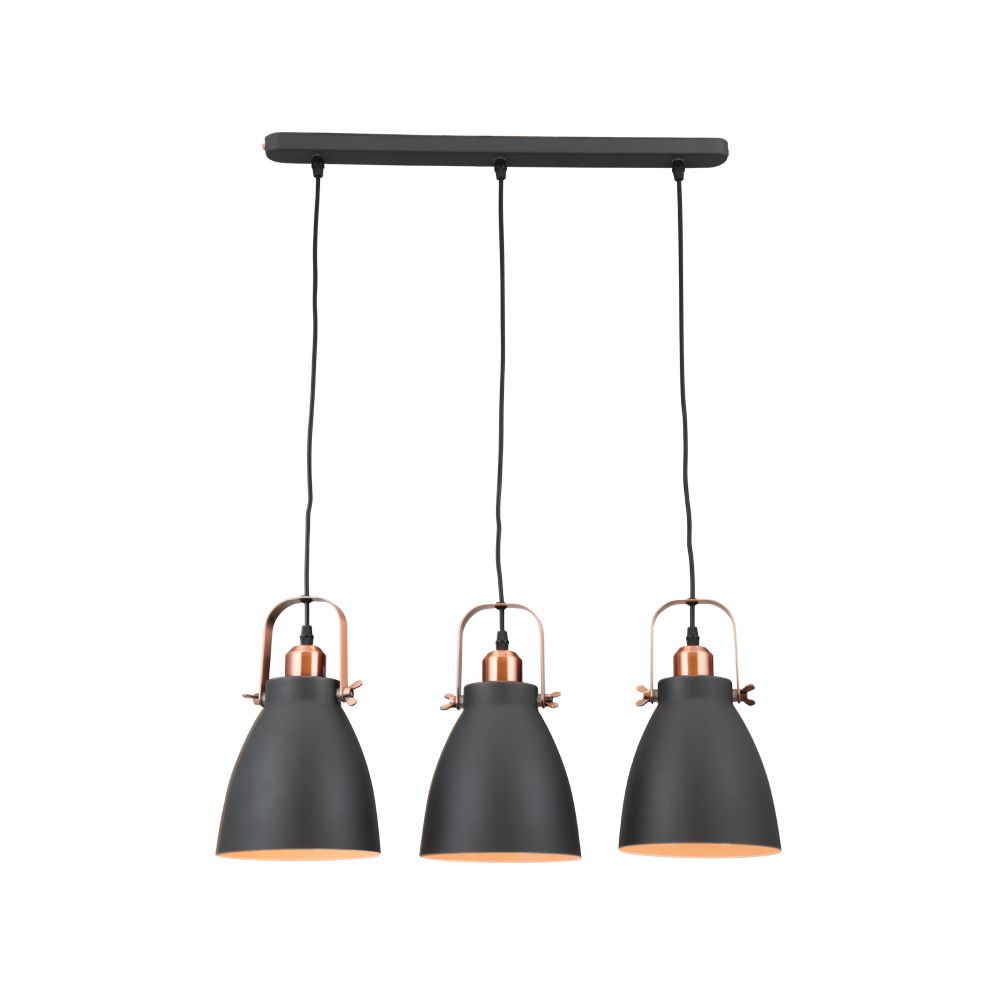 Hanging lamp Model Saber Size 55 x 17 x 178 cm - Black/Copper