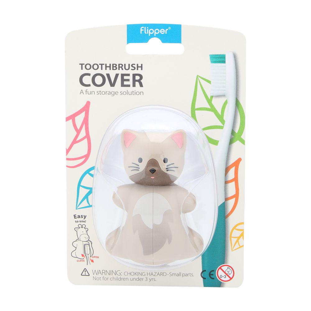 Toothbrush cover, animal tooth model - Brown