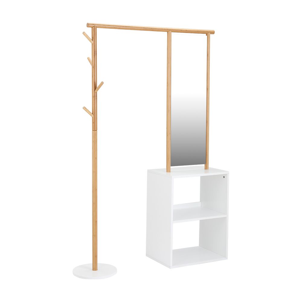 + Model 165 cm - White/wood grain