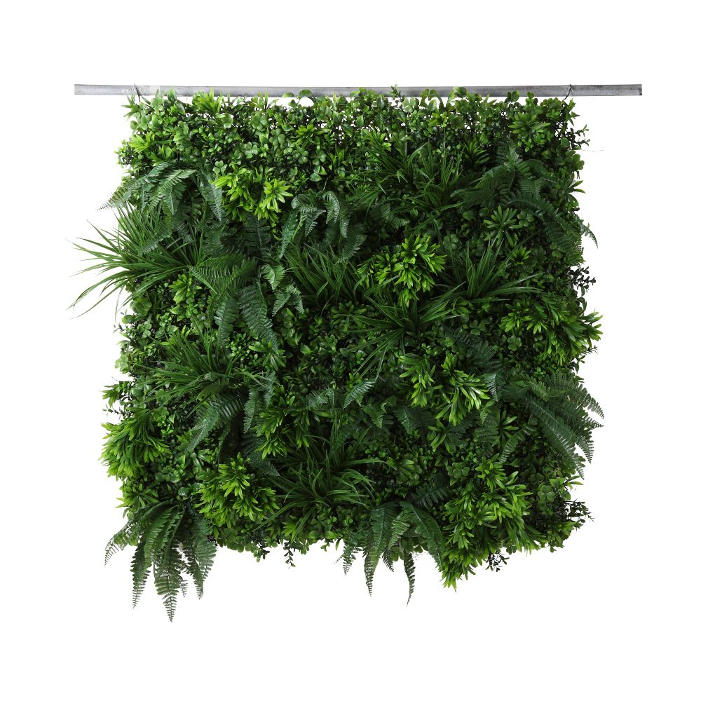 Artificial wood wall-mounted Model Vertina Size 100 x 100 cm - Green