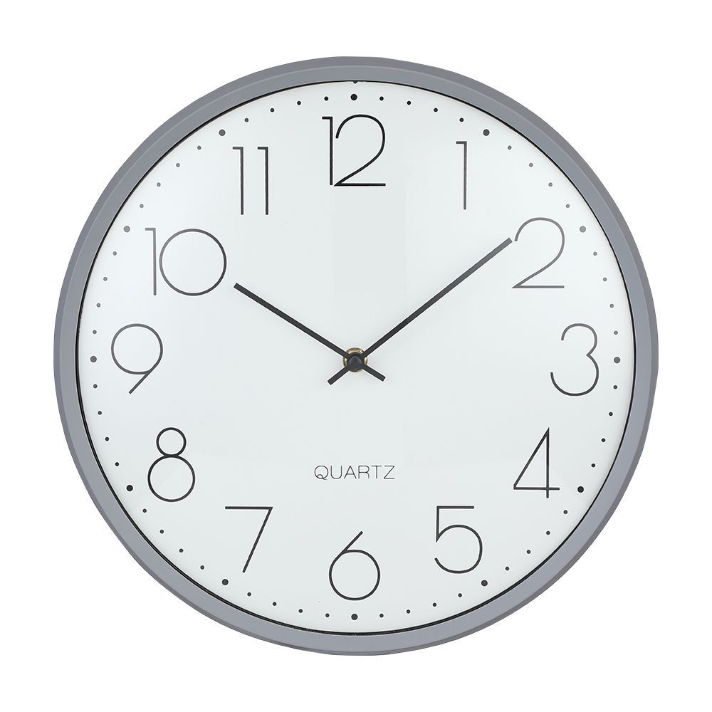 Clock wall-mounted Model Jerly Size 13 inch - White/Grey