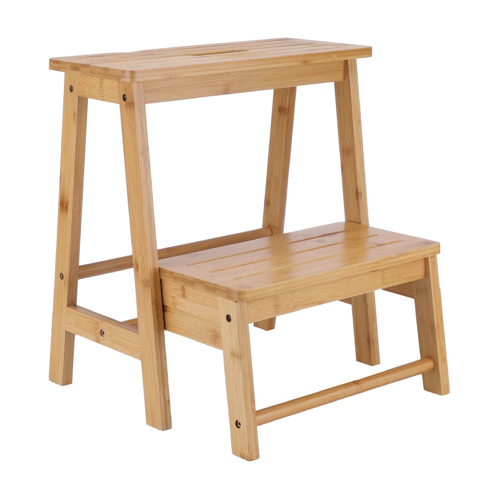 Chair, 2-level foldable ladder, Model Amber - Natural