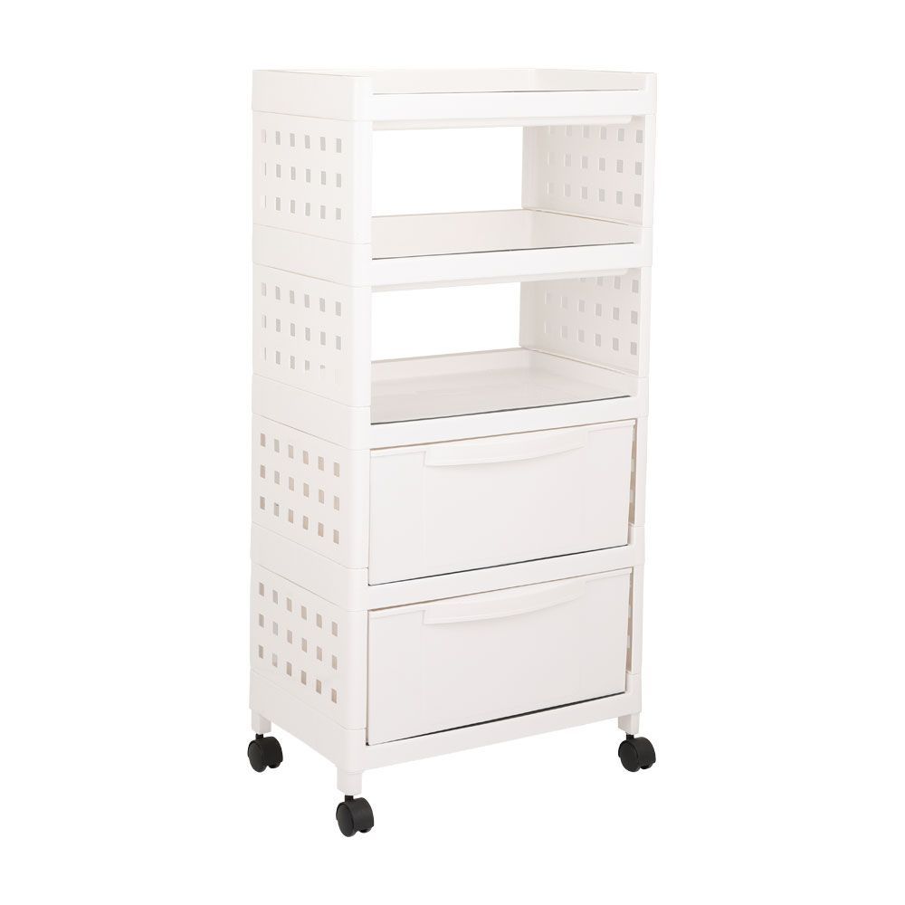 Chest of drawers with Shelving Model - White