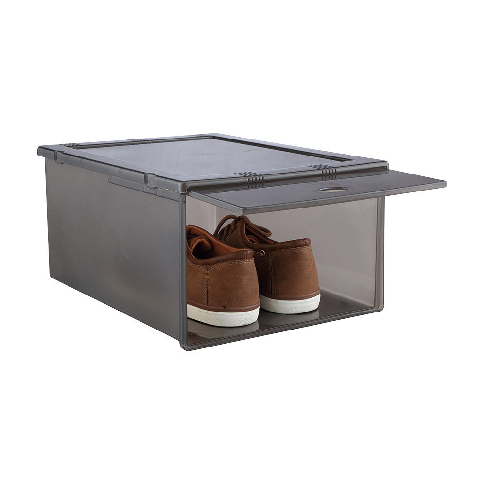 Slide-top shoe box, Model Boliva, size L (2 pieces/) - Black