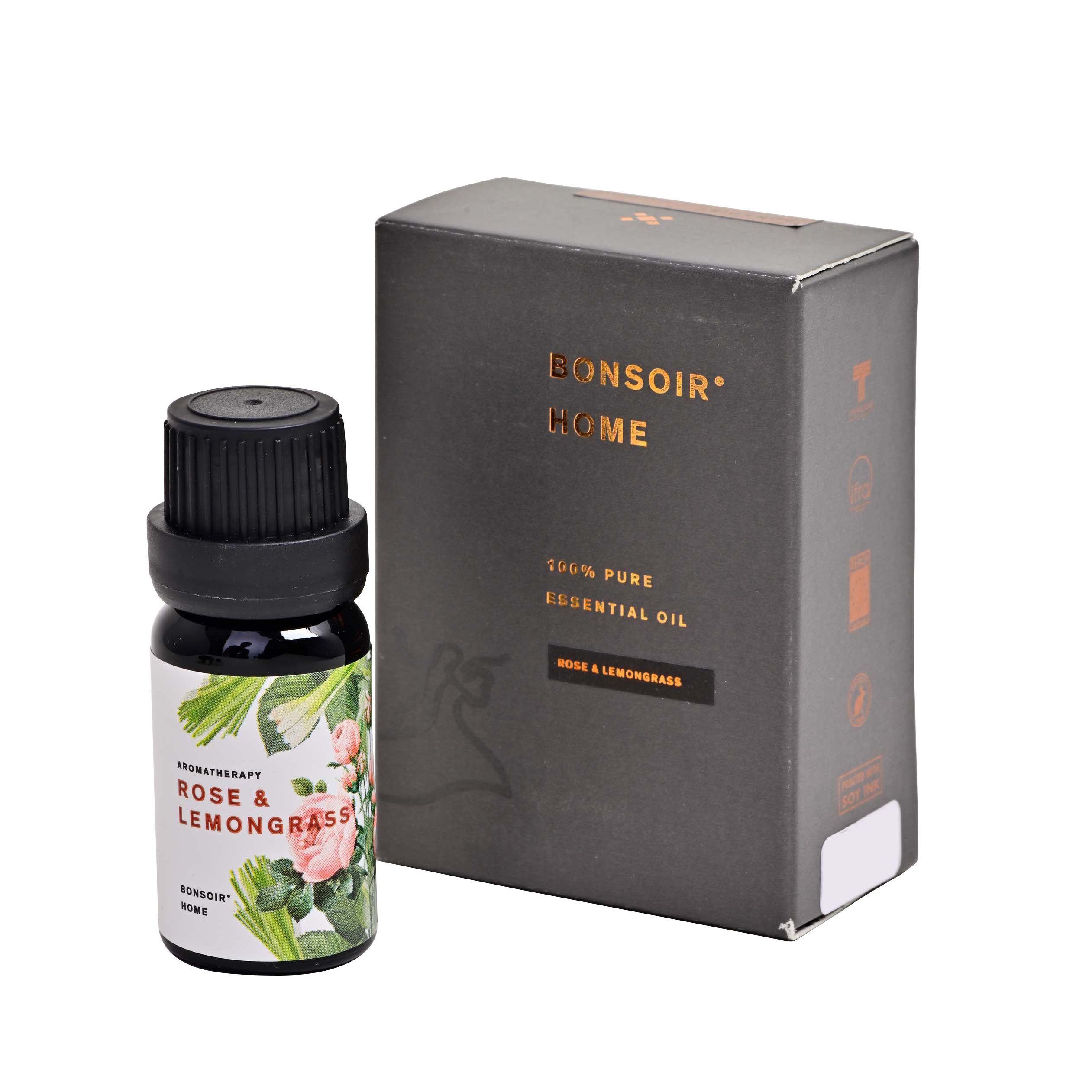 Model Rose & Lemongrass Fragrance Oil Size 10 ml. - Gray dark