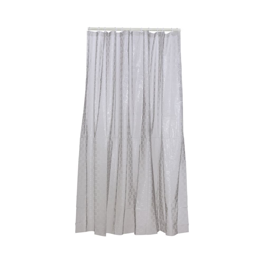 Bathroom Curtain Model WSP Size 180 x 180 cm #SCP-47/LX-05 - Black