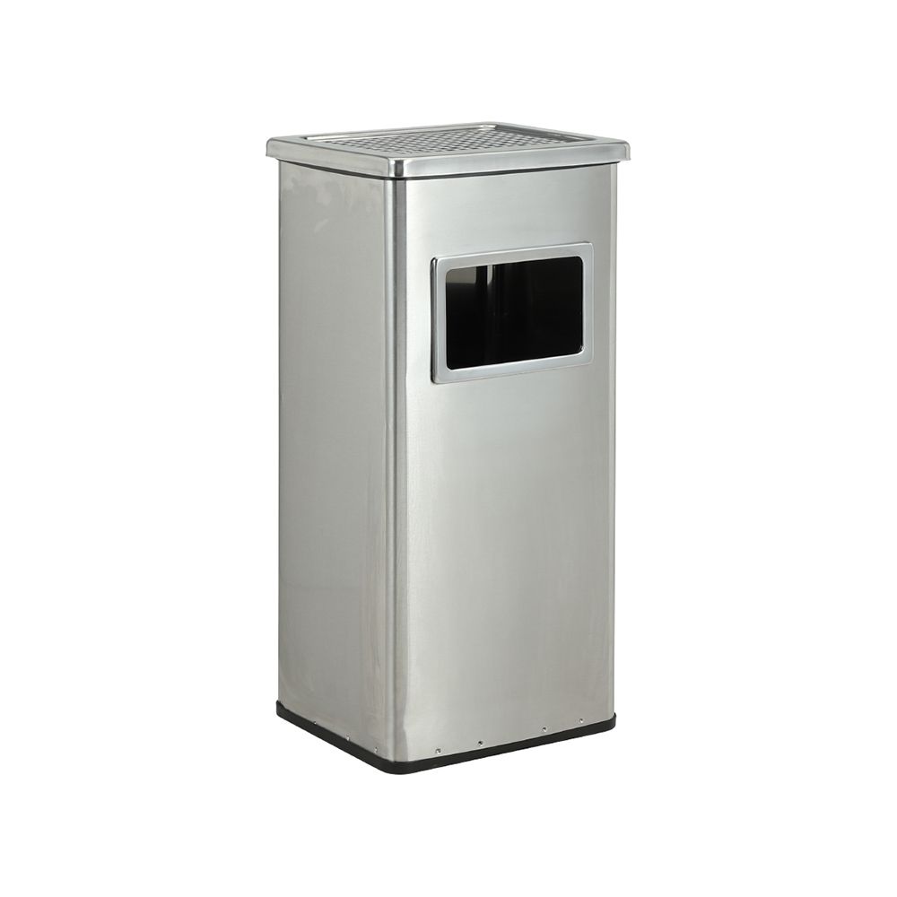 Trash bins with ashtray Model Swagen Size 40 liters - Silver