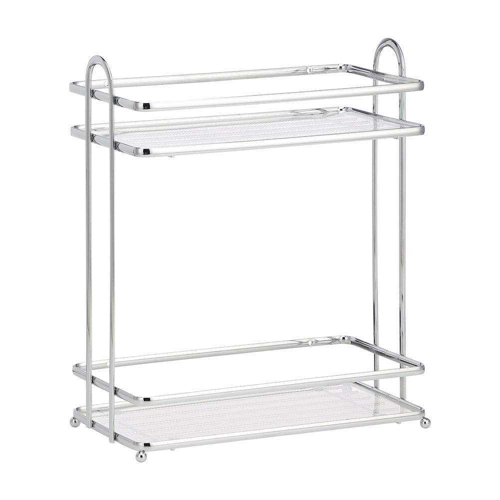 Shelving in Bathroom 2 floors Model Rollin - Silver