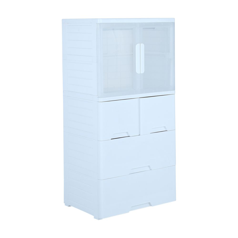 Open cabinet with 3 drawers, Model Motto - White