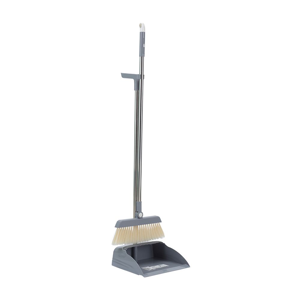 Broom with dustpan Model Clover - Gray