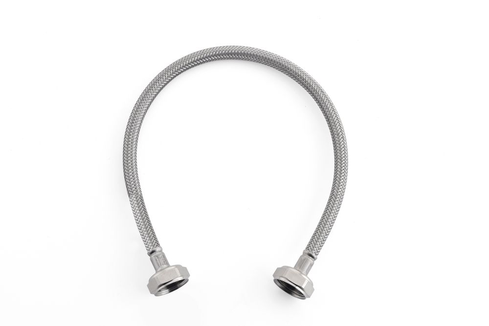 Braided hose, Model Kudos, Size 18 inch - Chrome silver color