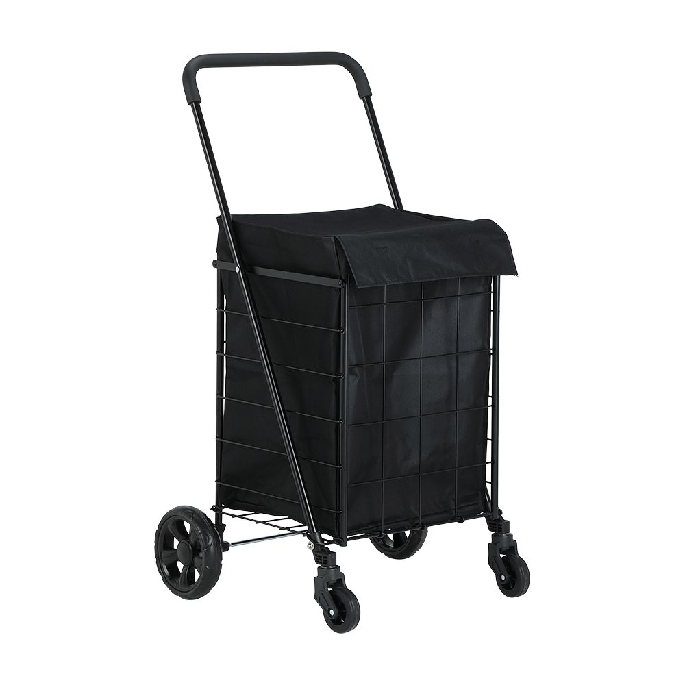 Foldable Cart with cloth bag Model Joel Size 52.5 x 48 x 93 cm - Black