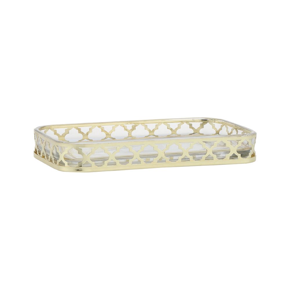 Multi-purpose tray, Model Lux - Gold/transparent