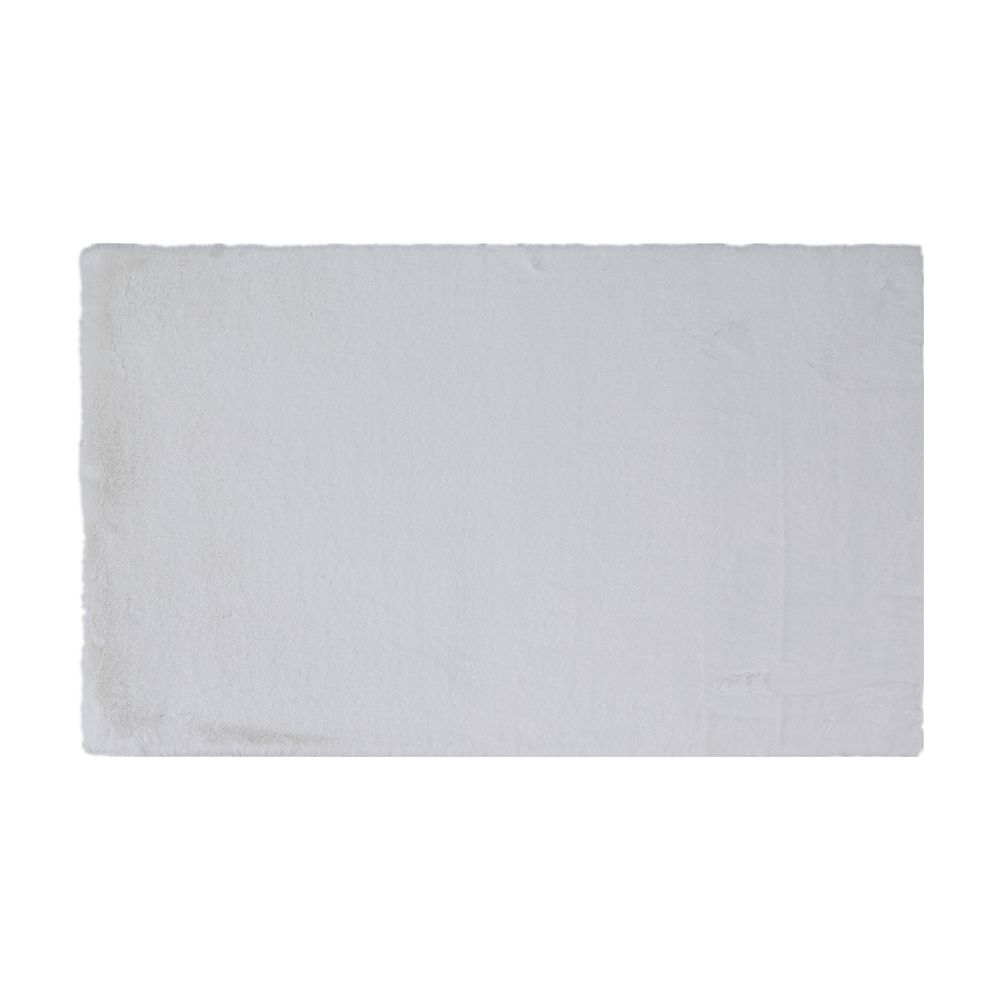 Artificial rabbit fur rug, Model Rabbit-S, Size 90 x 150 cm - Whiteivory