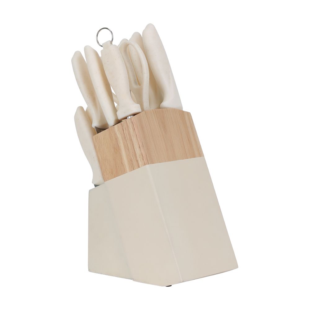 Knife with base Model Eroni (14 pieces/) - Beige/Natural
