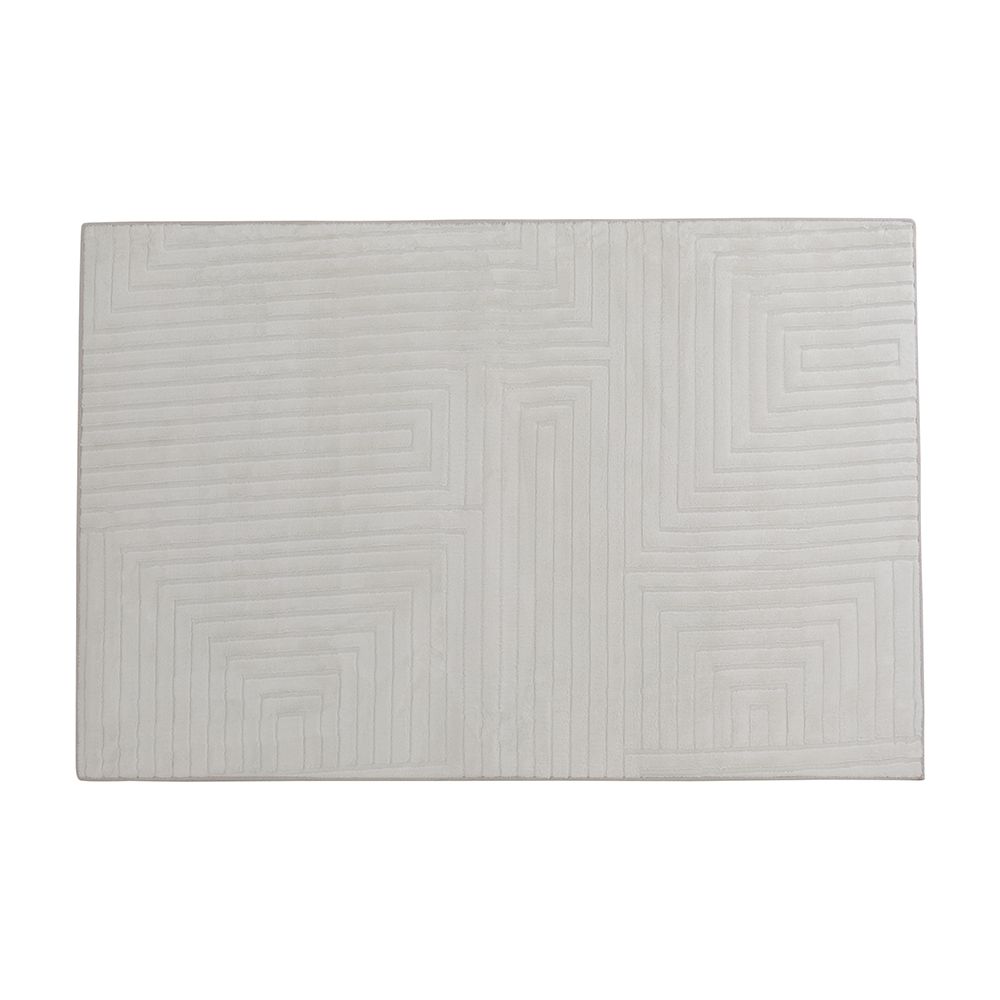 Floor rug model Rabbit-Layer-Cordy Size 120 x 180 cm - White ivory