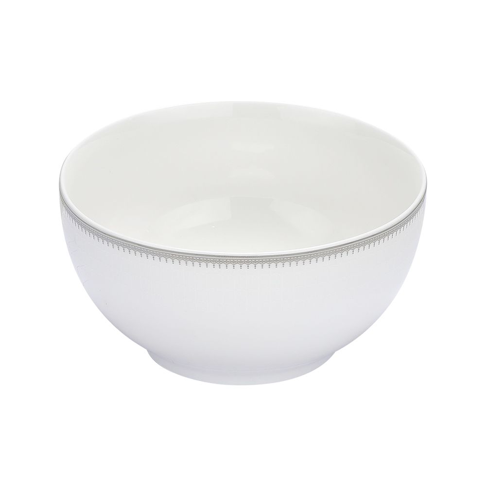 Bowl Model Aspeno Size 5.5 inch - White/Silver