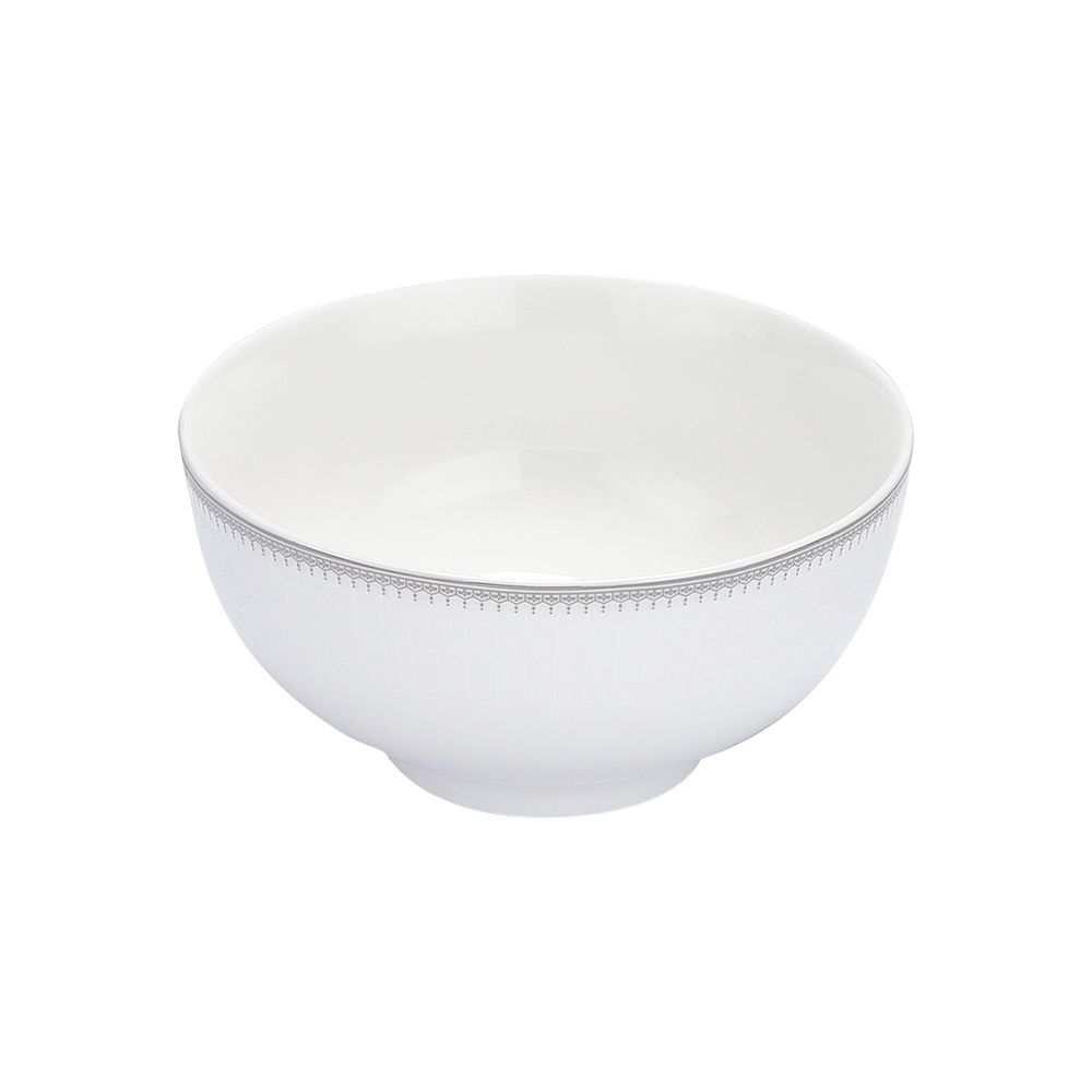 Bowl Model Aspeno Size 4.5 inch - White/Silver